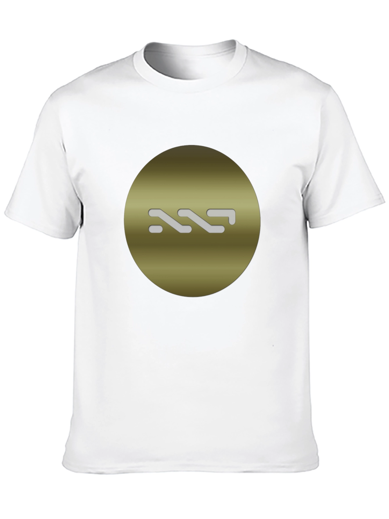 Stylish Black Tee with Gold Circle Graphic