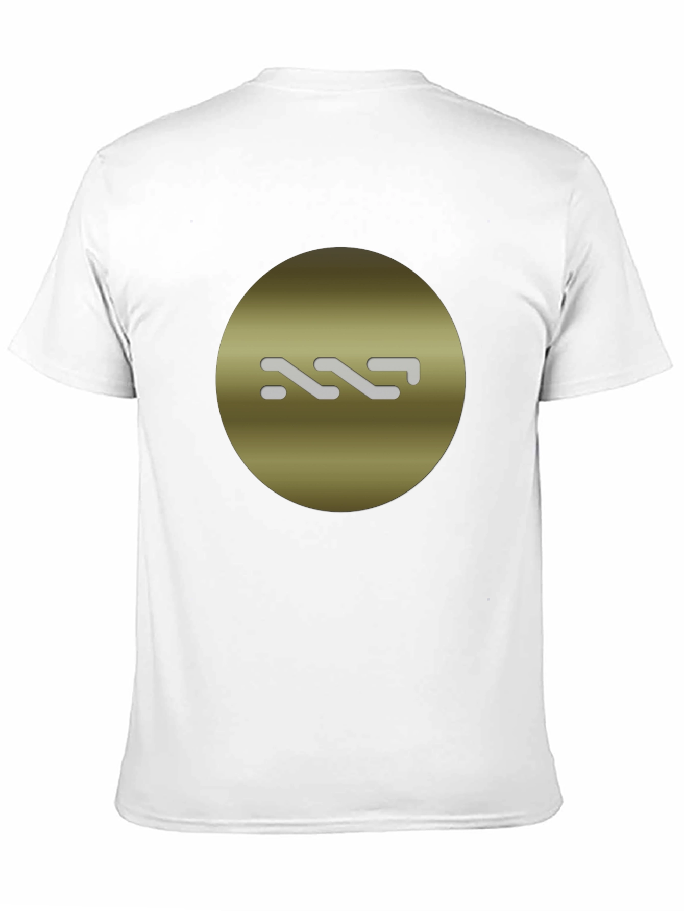 Stylish Black Tee with Gold Circle Graphic