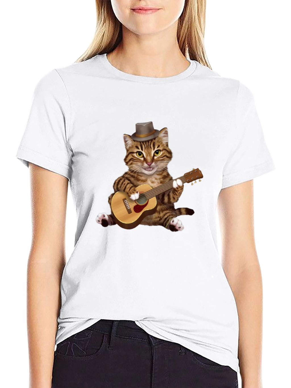 Cat Playing Guitar T-Shirt