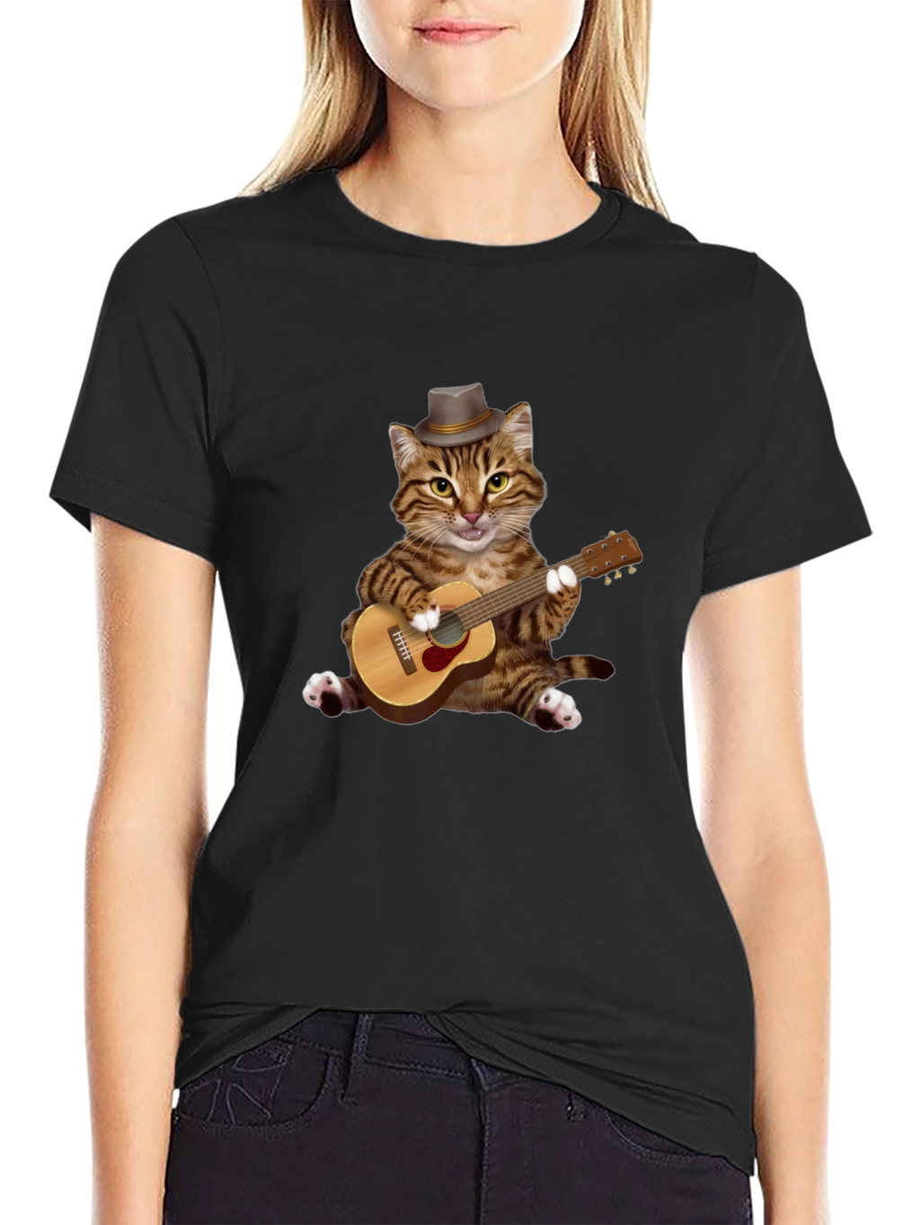 Cat Playing Guitar T-Shirt