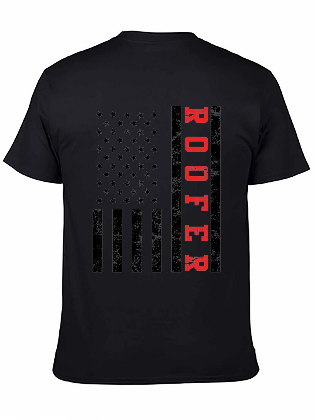 Roofer American Flag T-Shirt Patriotic Job Pride
