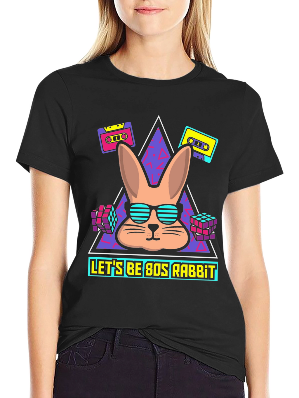 80s Rabbit T-Shirt - Retro Cool Design