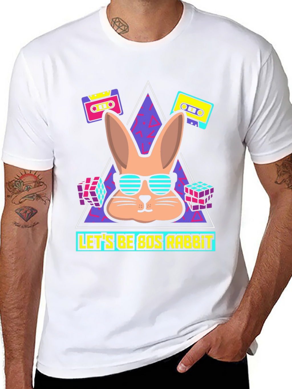 80s Rabbit T-Shirt - Retro Cool Design