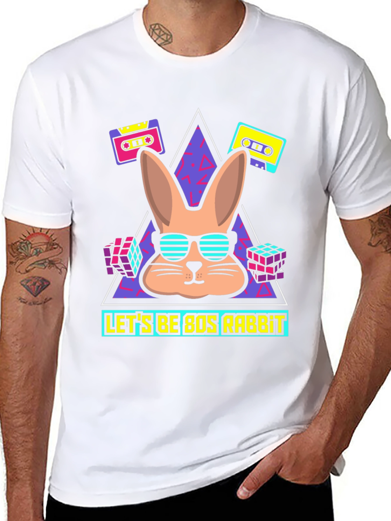 80s Rabbit T-Shirt - Retro Cool Design