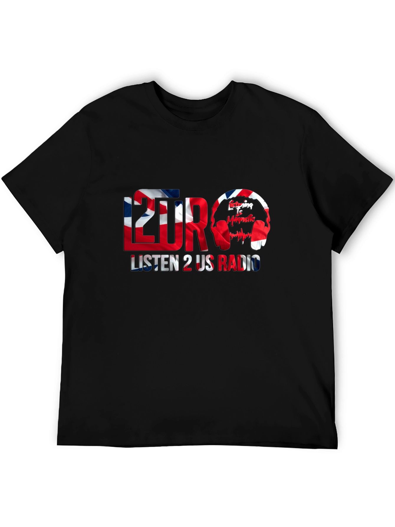 Listen 2 Us Radio Black T-Shirt