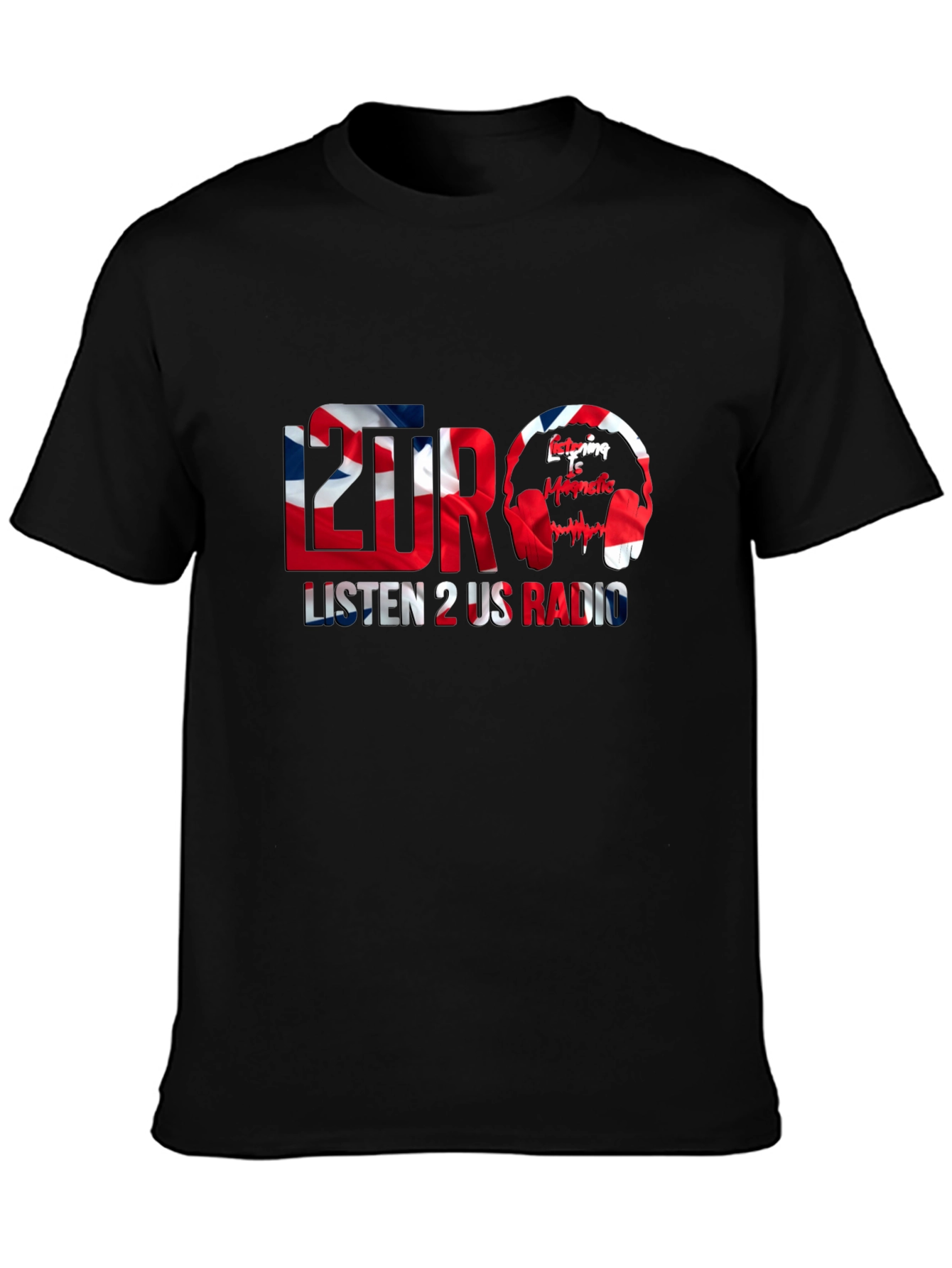 Listen 2 Us Radio Black T-Shirt