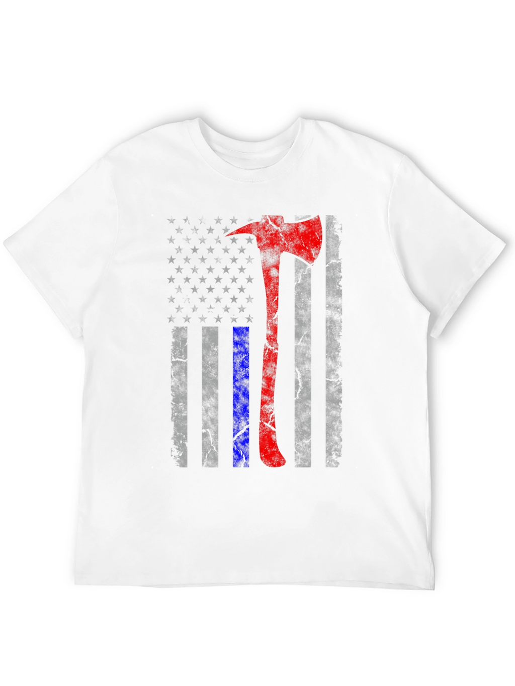 Firefighter Axe American Flag T-Shirt
