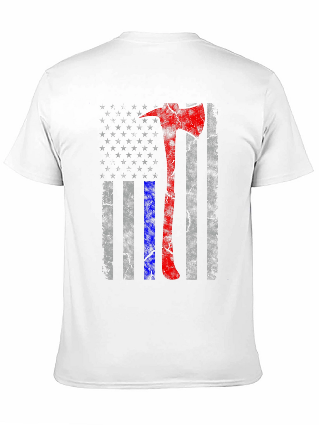Firefighter Axe American Flag T-Shirt