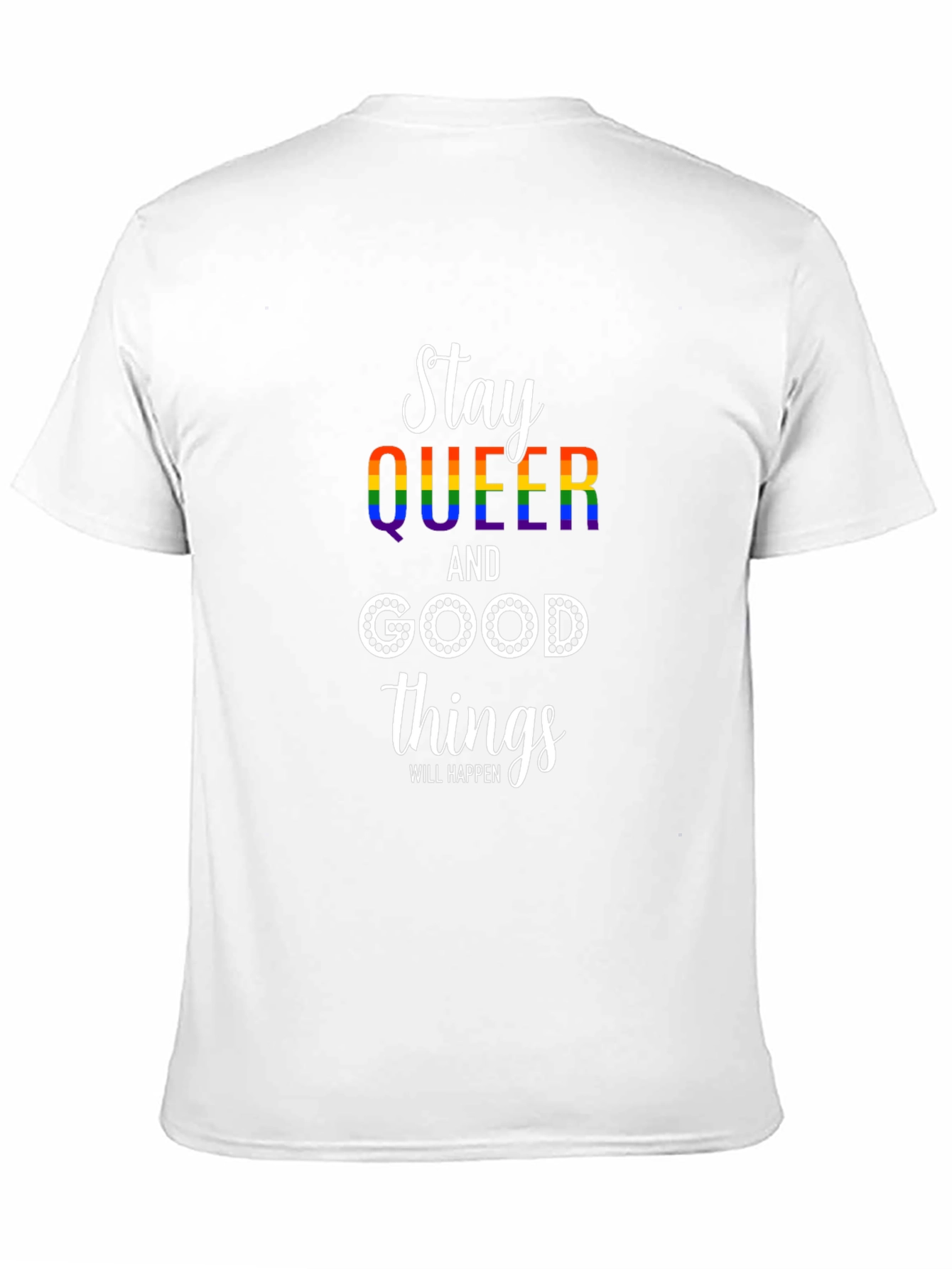 Stay Queer Rainbow Graphic T-Shirt