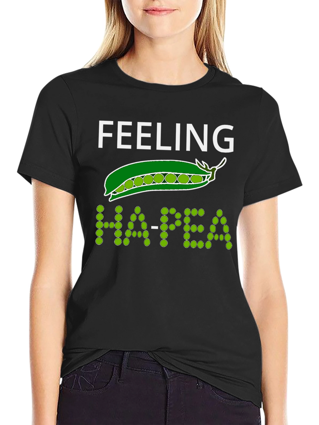 Feeling Ha-Pea? Funny Pea Pod Graphic T-Shirt
