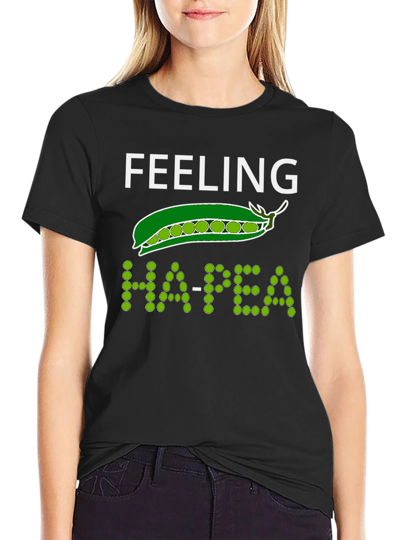 Feeling Ha-Pea? Funny Pea Pod Graphic T-Shirt