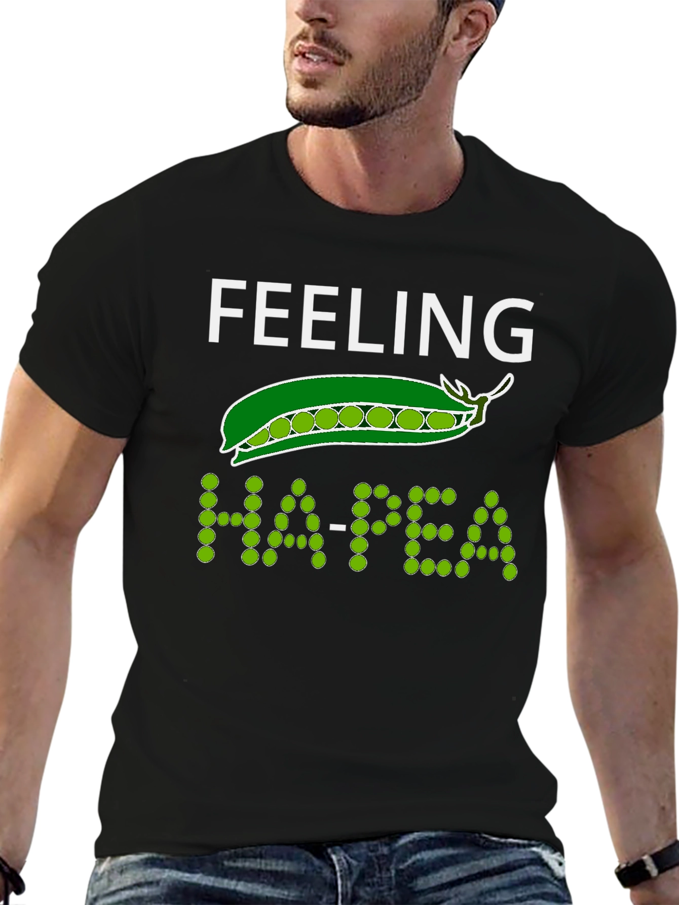 Feeling Ha-Pea? Funny Pea Pod Graphic T-Shirt