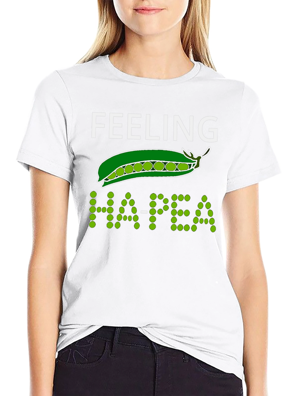 Feeling Ha-Pea? Funny Pea Pod Graphic T-Shirt