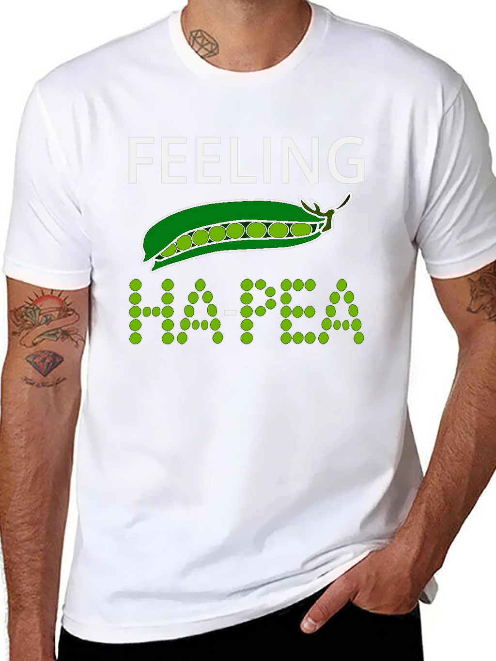 Feeling Ha-Pea? Funny Pea Pod Graphic T-Shirt