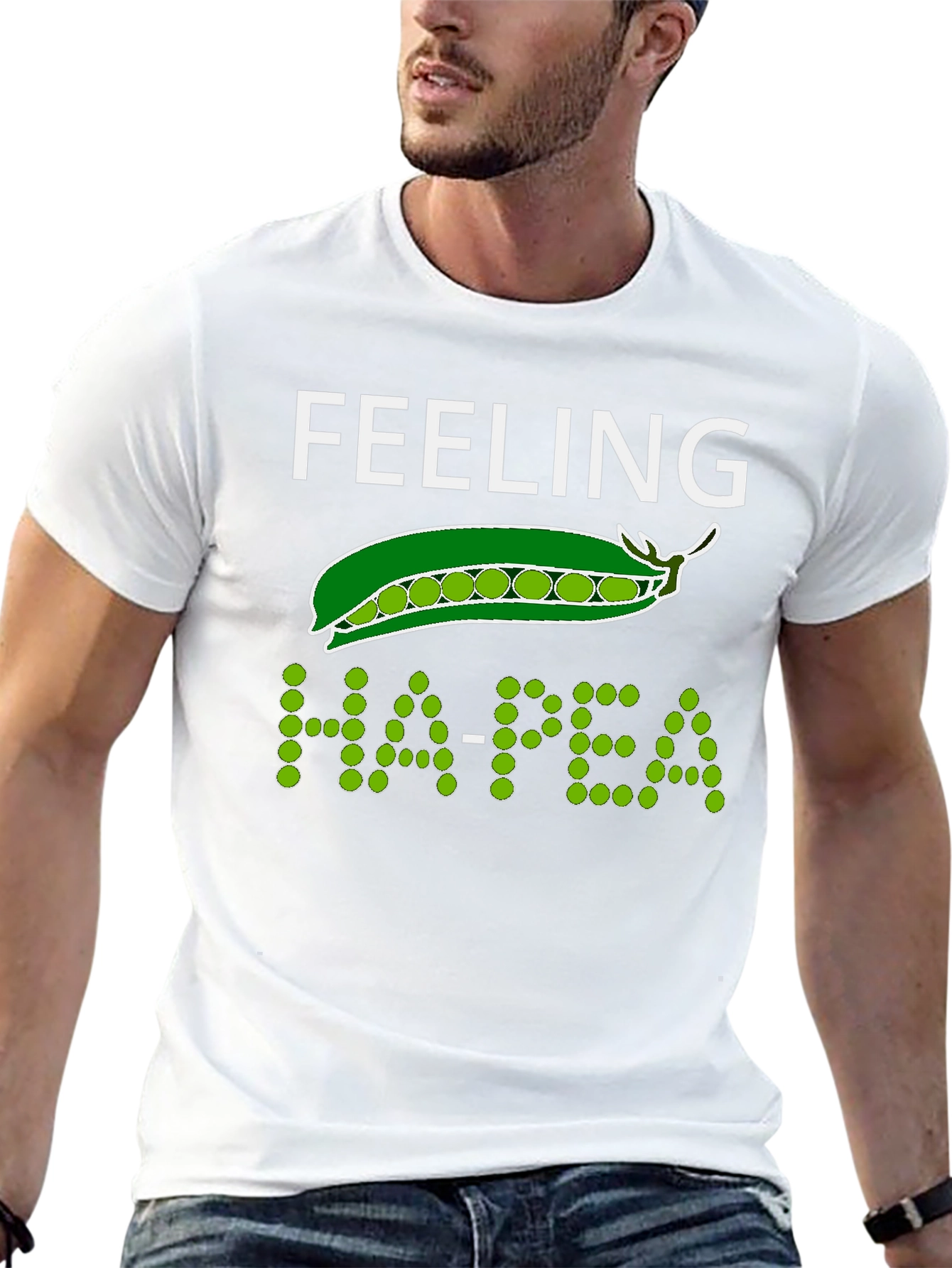 Feeling Ha-Pea? Funny Pea Pod Graphic T-Shirt