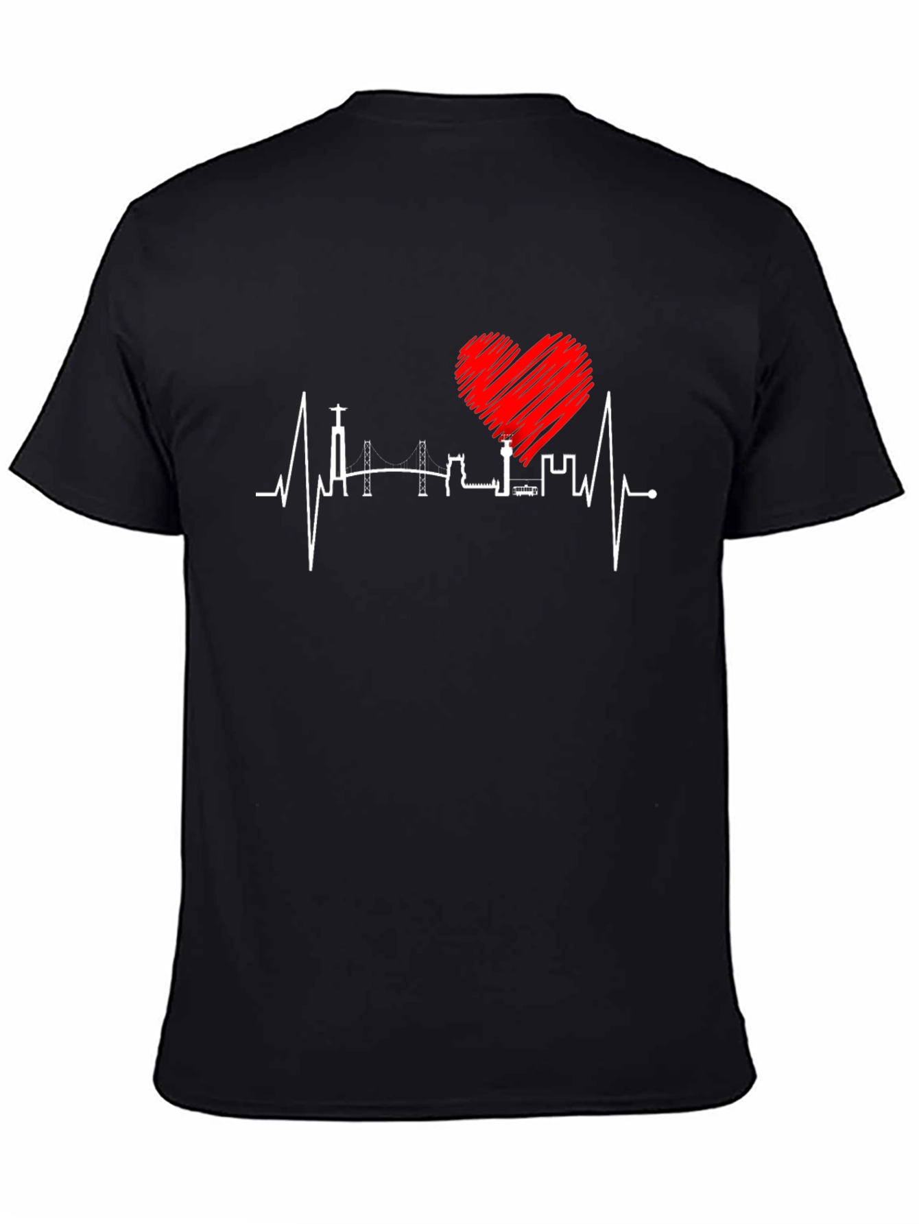 Lisbon Heartbeat T-Shirt - City Love Tee