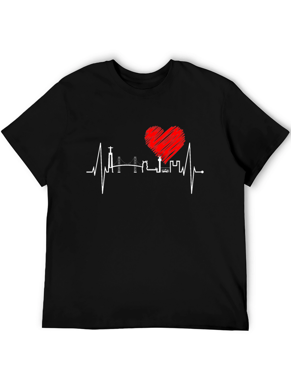 Lisbon Heartbeat T-Shirt - City Love Tee