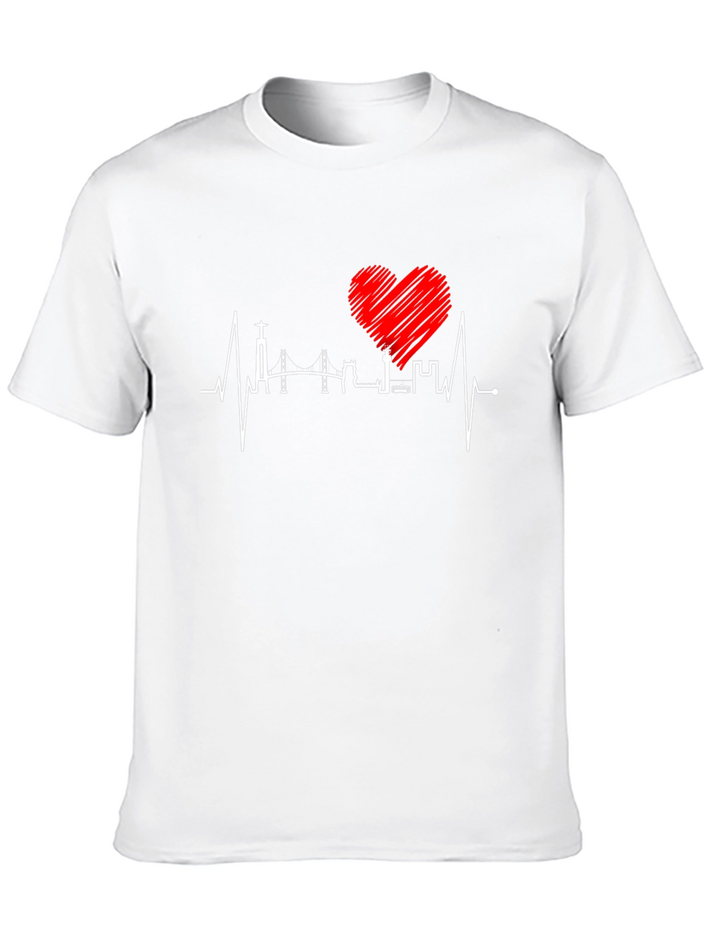 Lisbon Heartbeat T-Shirt - City Love Tee