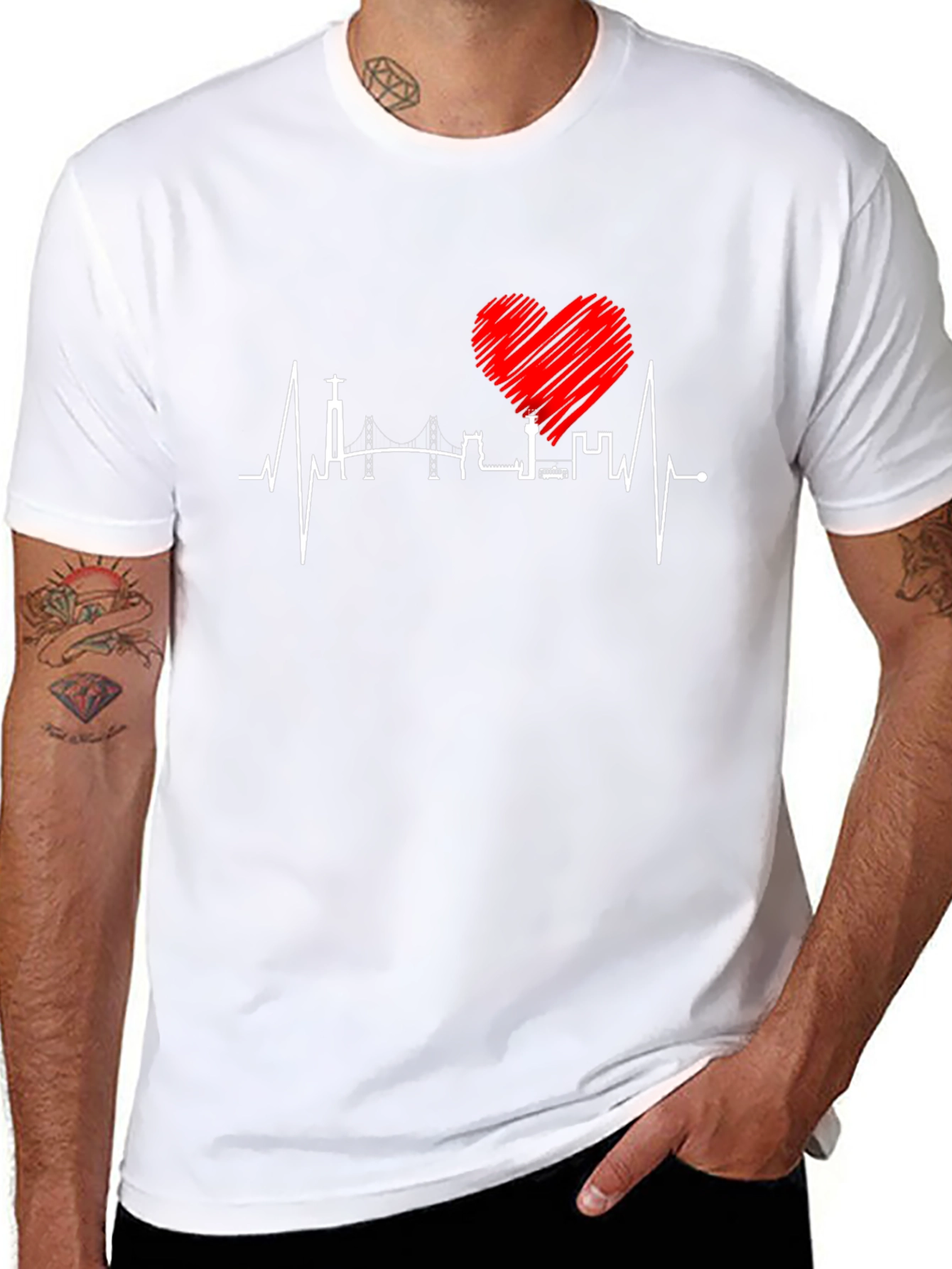 Lisbon Heartbeat T-Shirt - City Love Tee