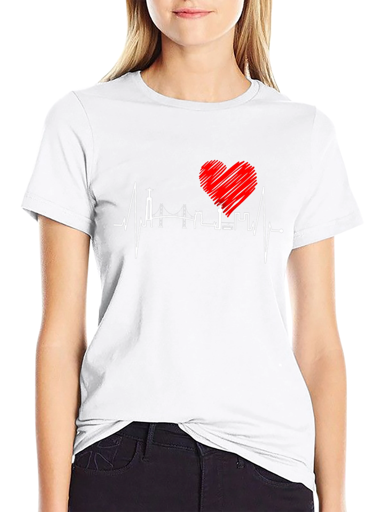 Lisbon Heartbeat T-Shirt - City Love Tee