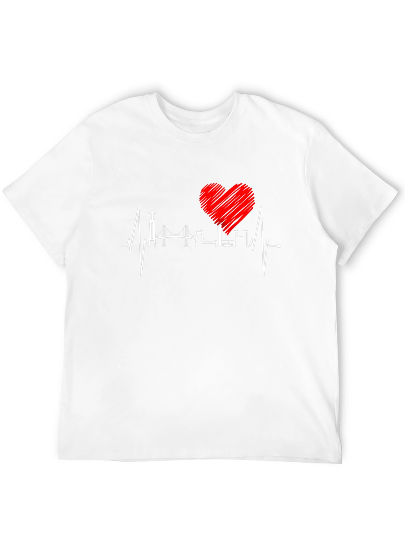 Lisbon Heartbeat T-Shirt - City Love Tee