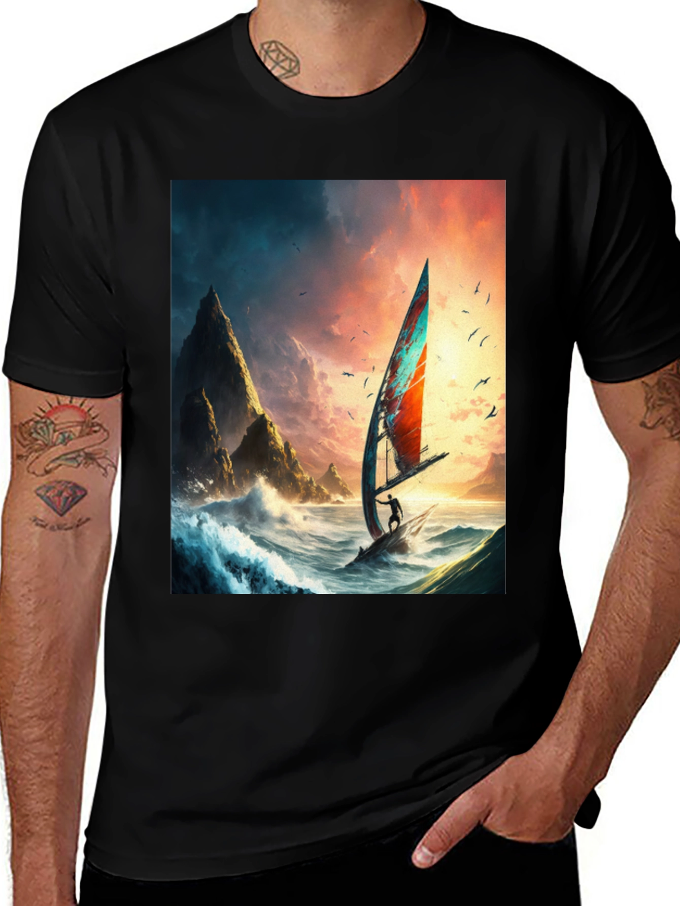 Windsurf Adventure Graphic Tee