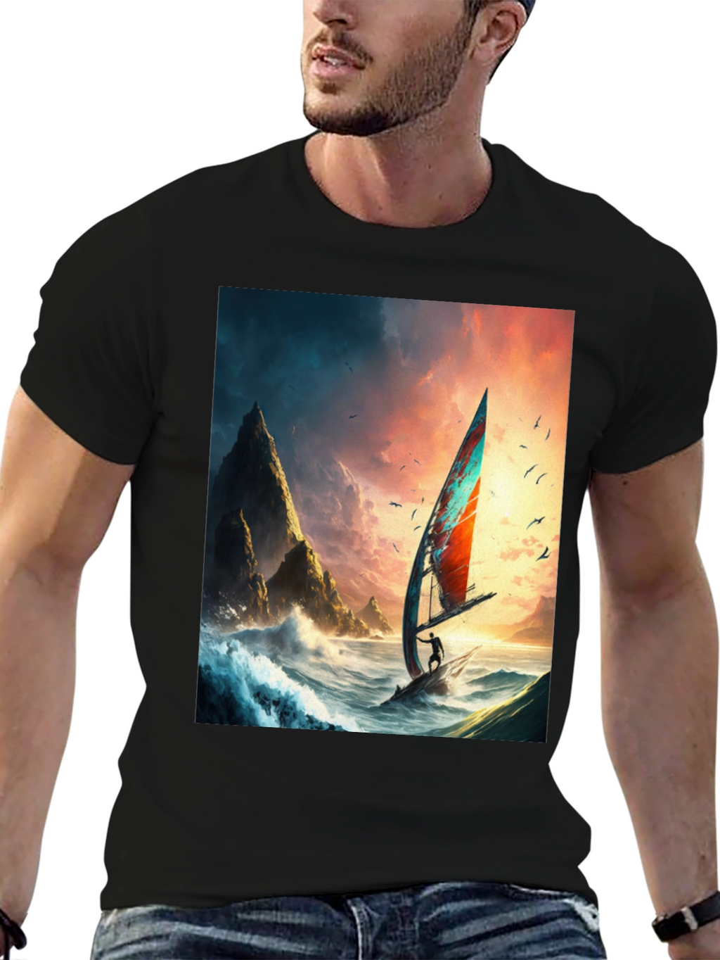 Windsurf Adventure Graphic Tee
