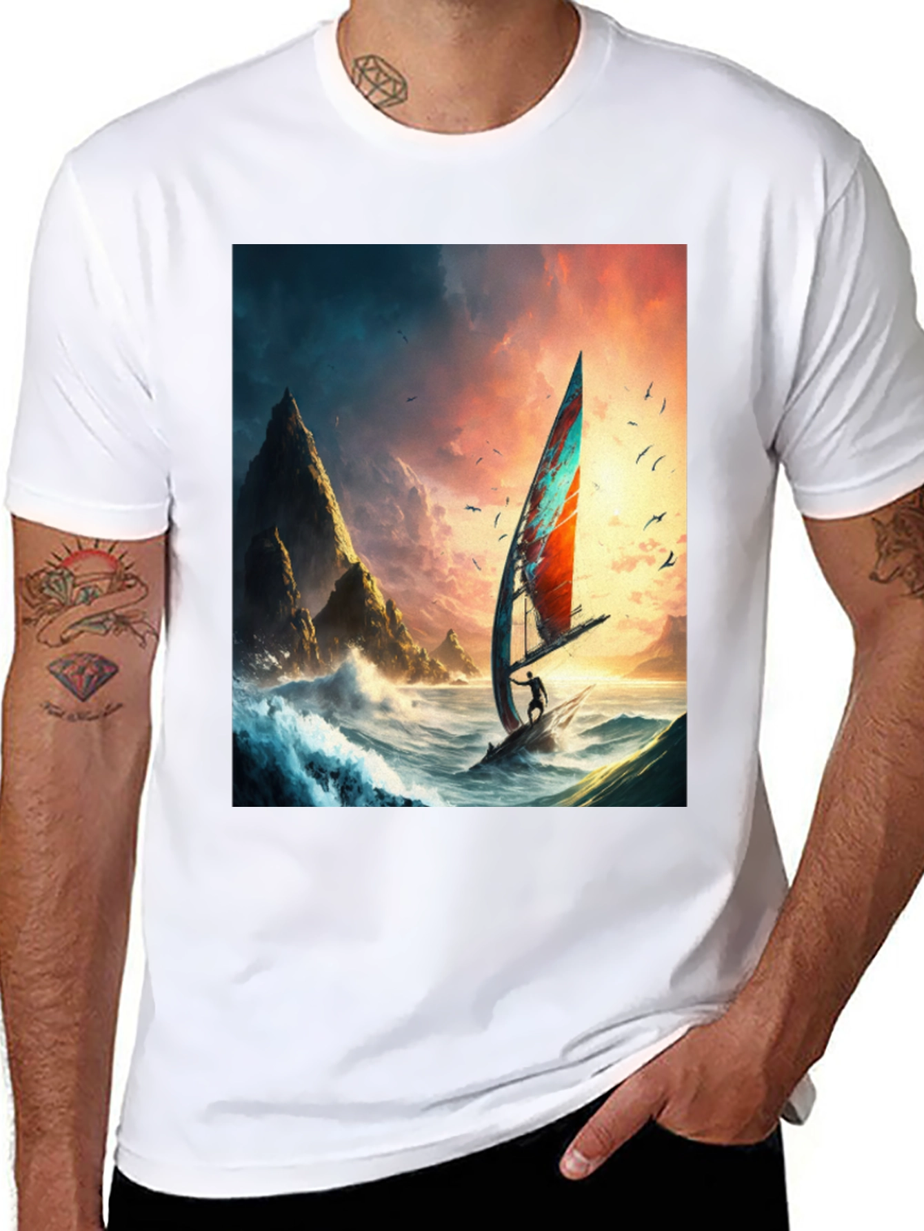 Windsurf Adventure Graphic Tee
