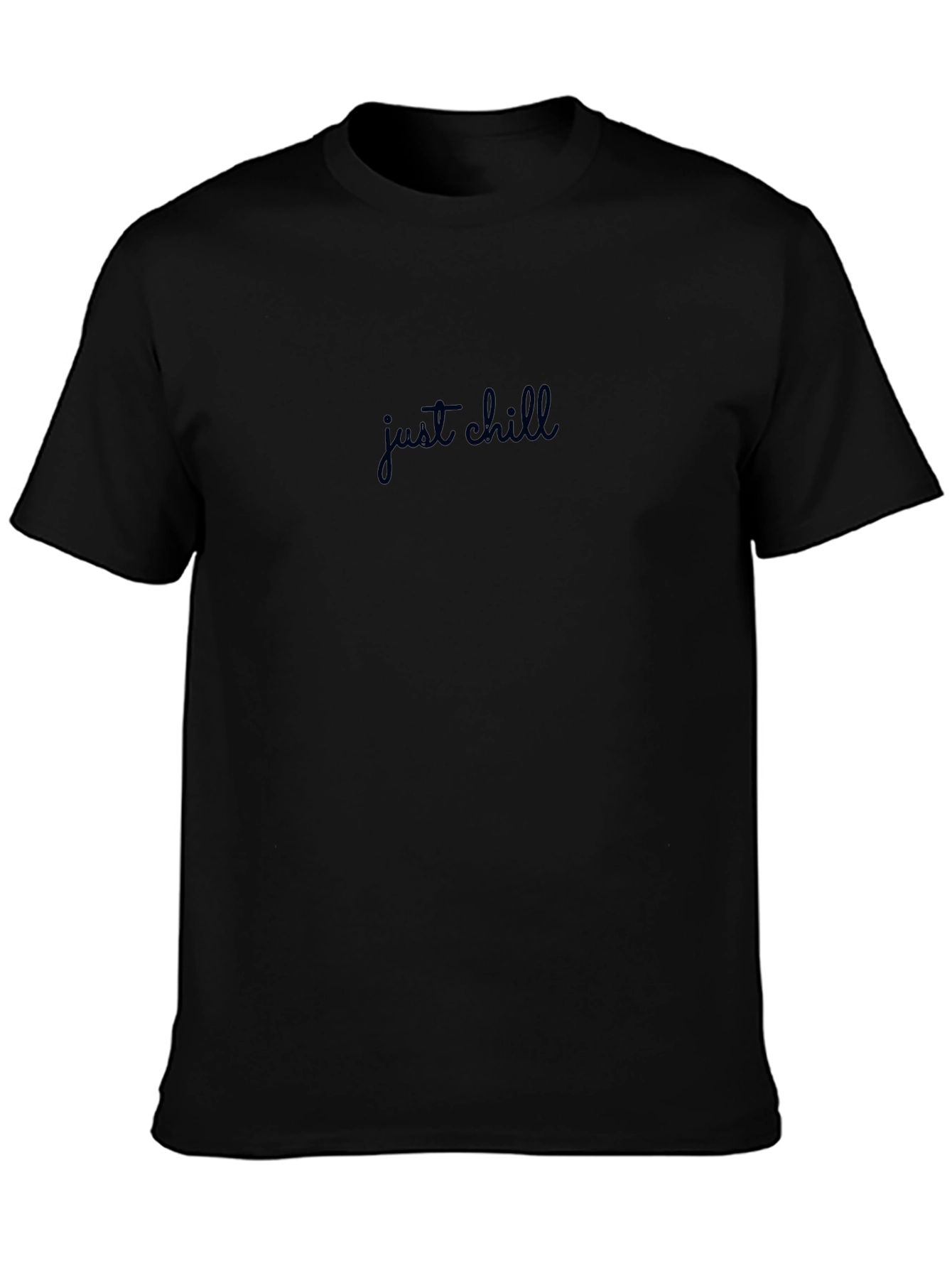 Just Chill Black T-Shirt - Relaxed Fit