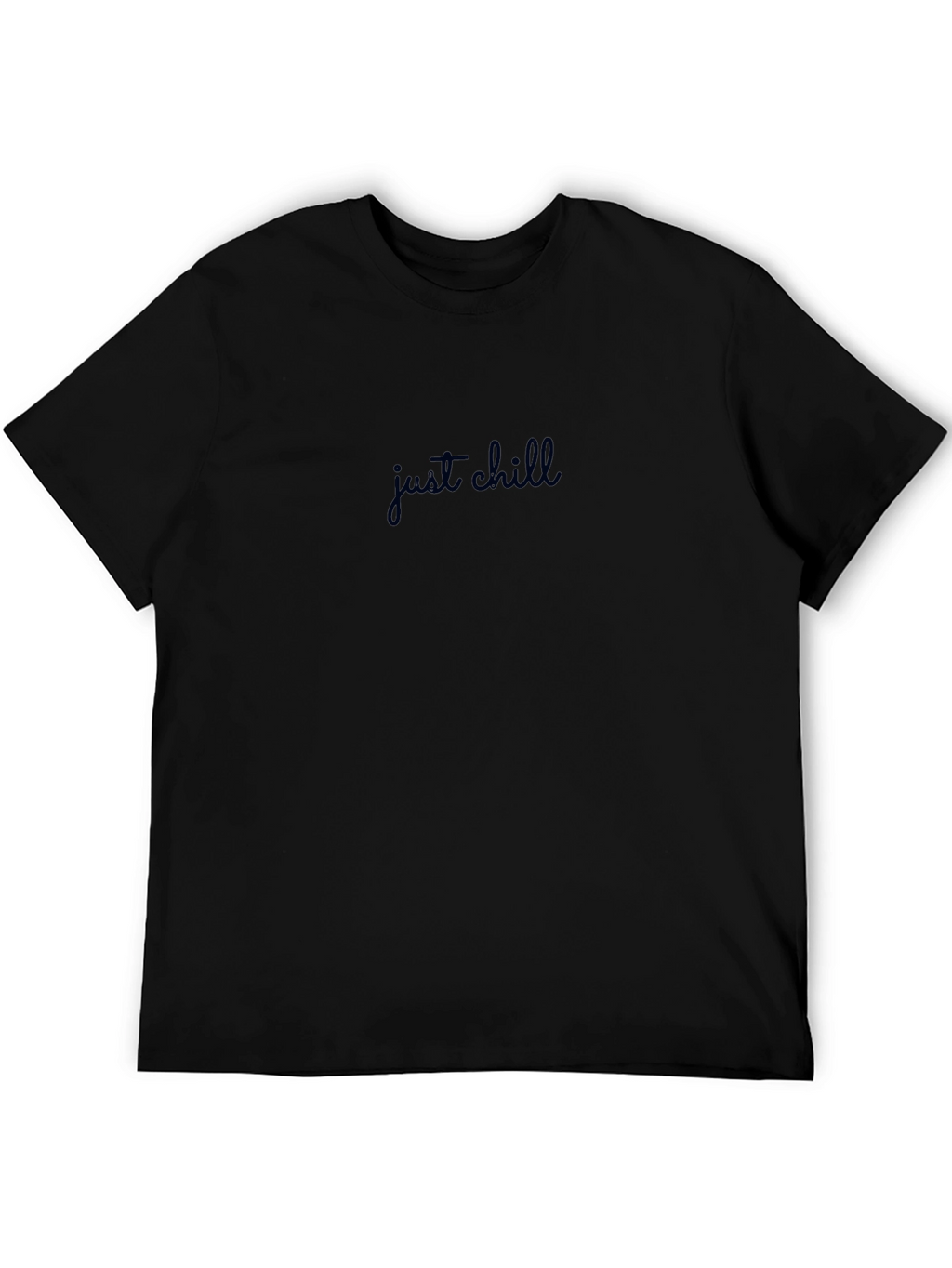 Just Chill Black T-Shirt - Relaxed Fit