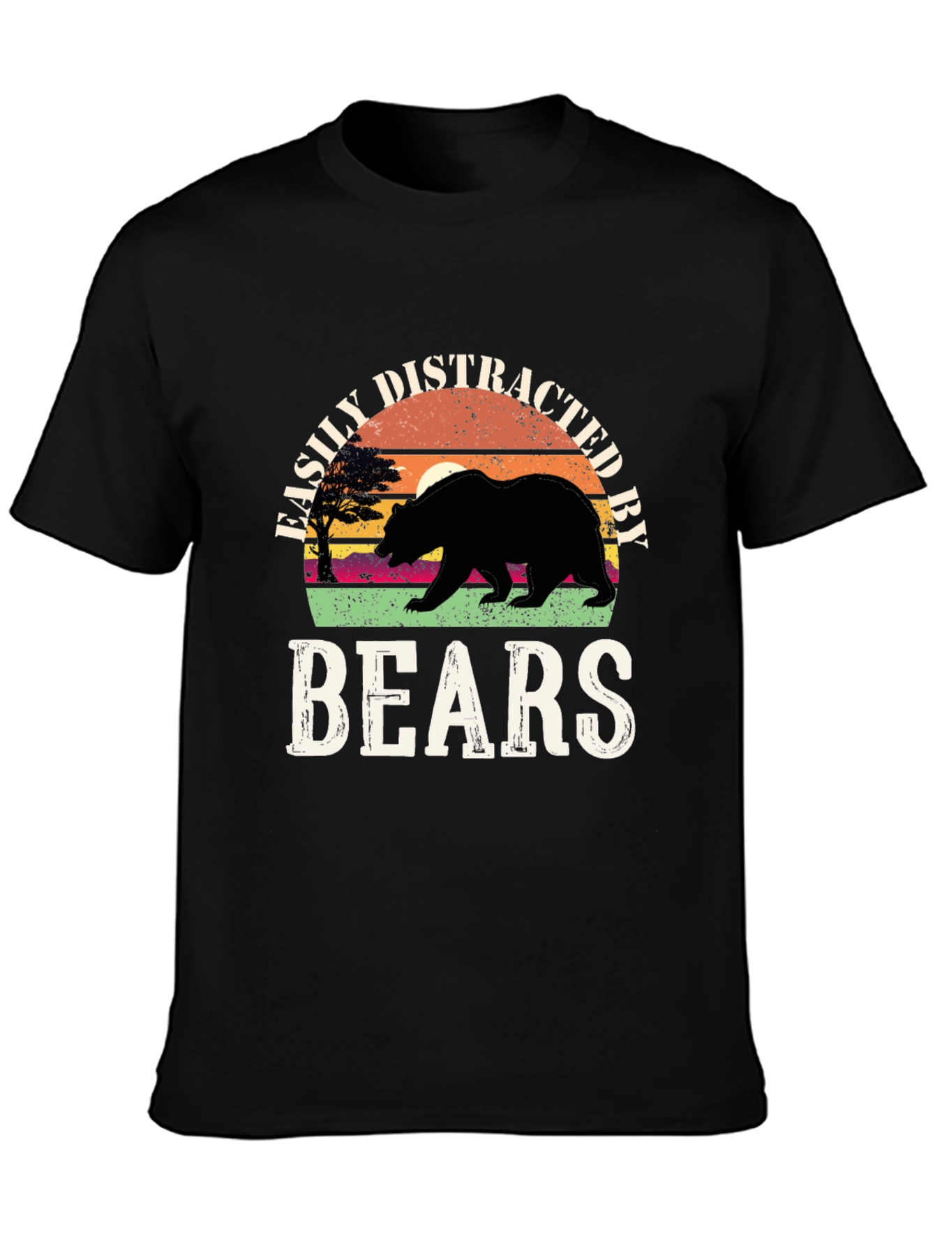 Easily Distracted By Bears Graphic T-Shirt