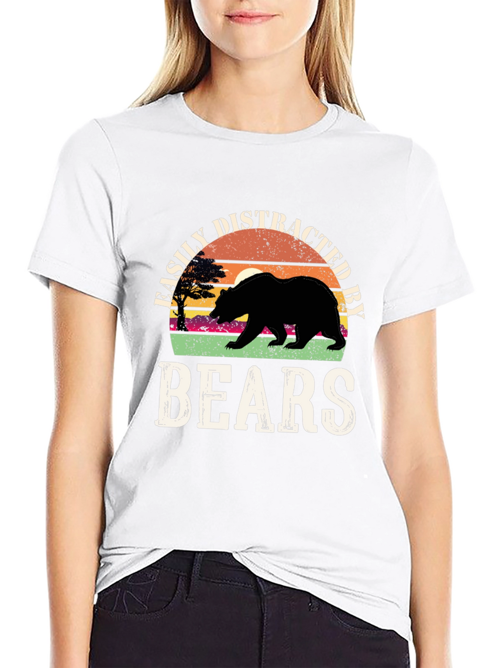 Easily Distracted By Bears Graphic T-Shirt