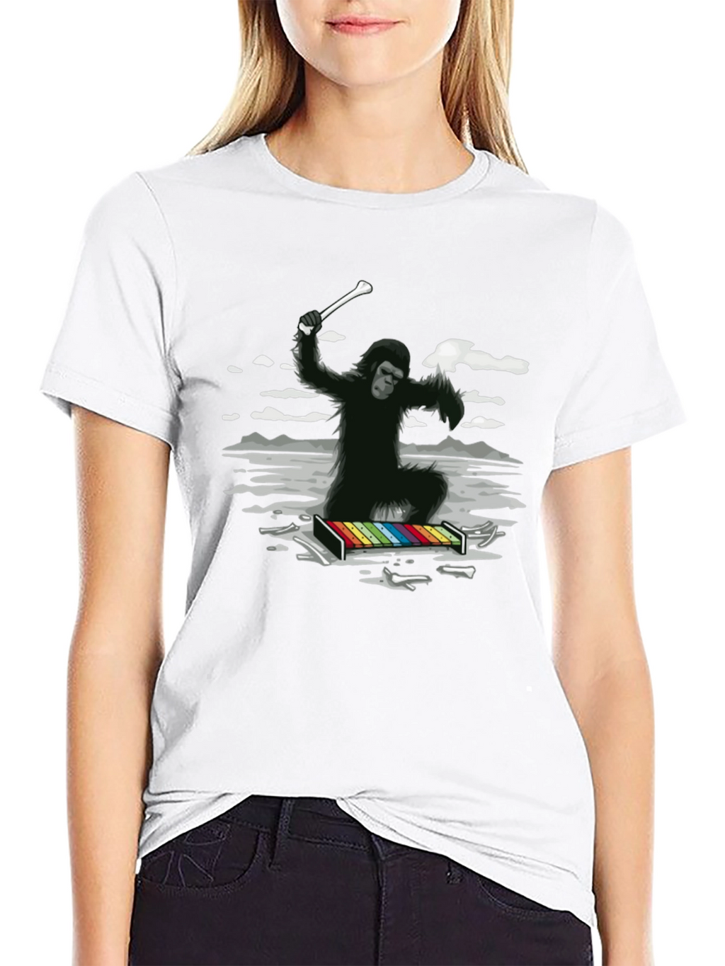 Gorilla Xylophone Player Graphic Tee