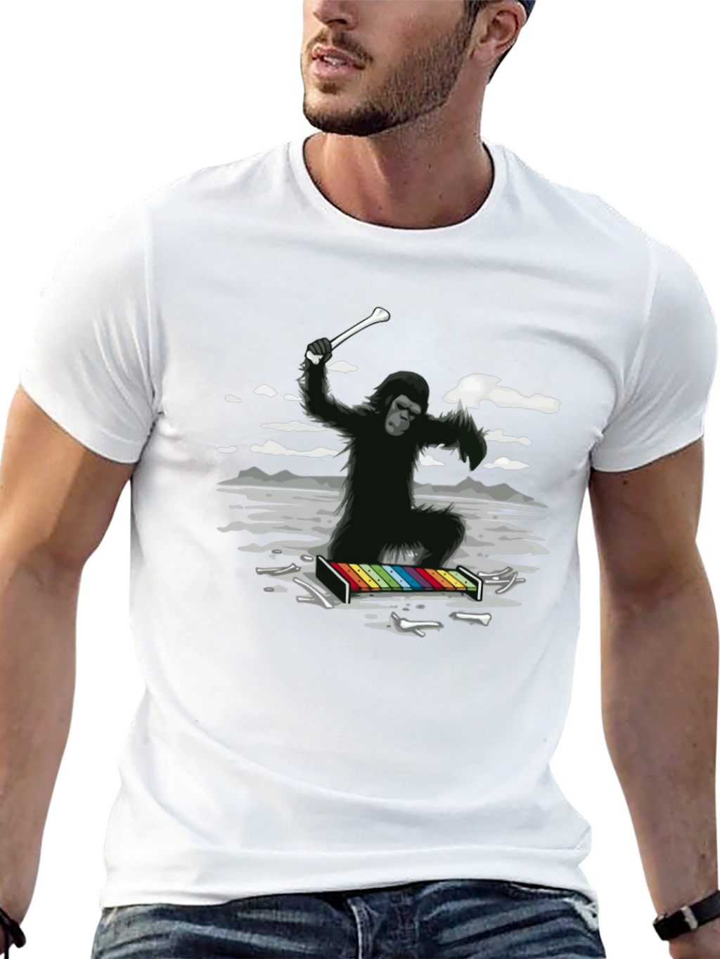Gorilla Xylophone Player Graphic Tee