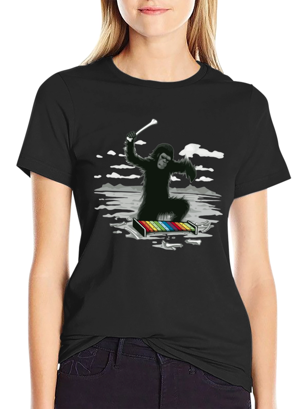 Gorilla Xylophone Player Graphic Tee