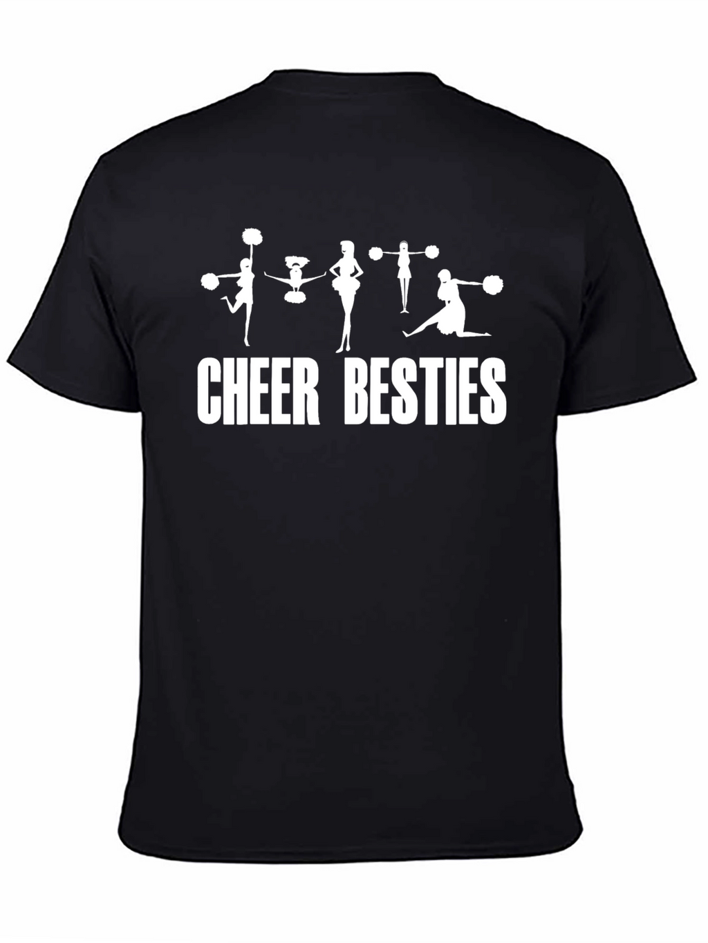Cheer Besties Black Graphic T-Shirt