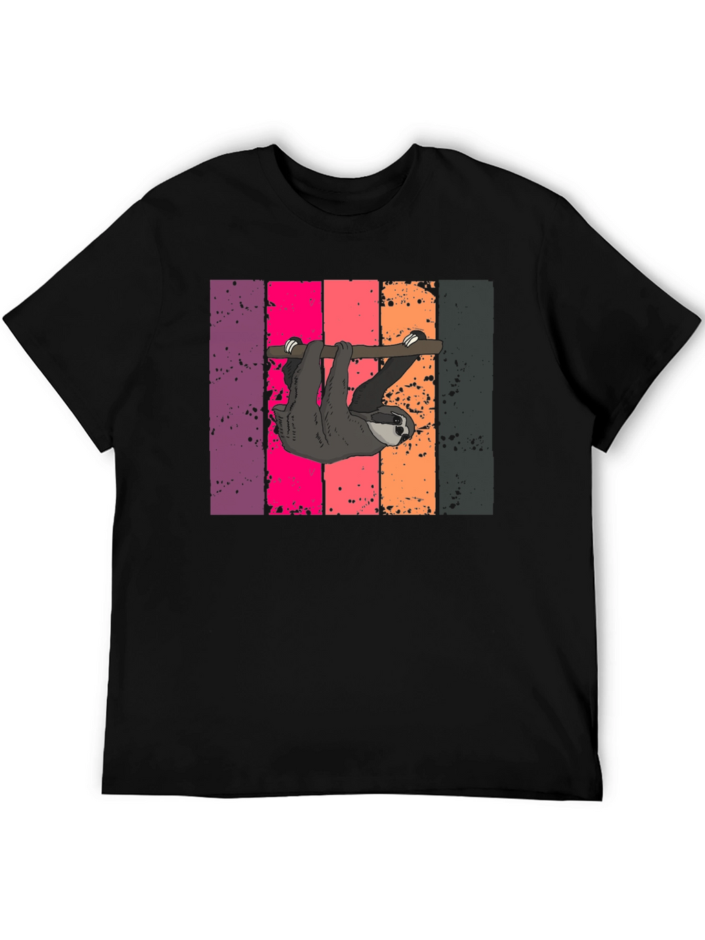 Sloth Retro Stripe Graphic T-Shirt