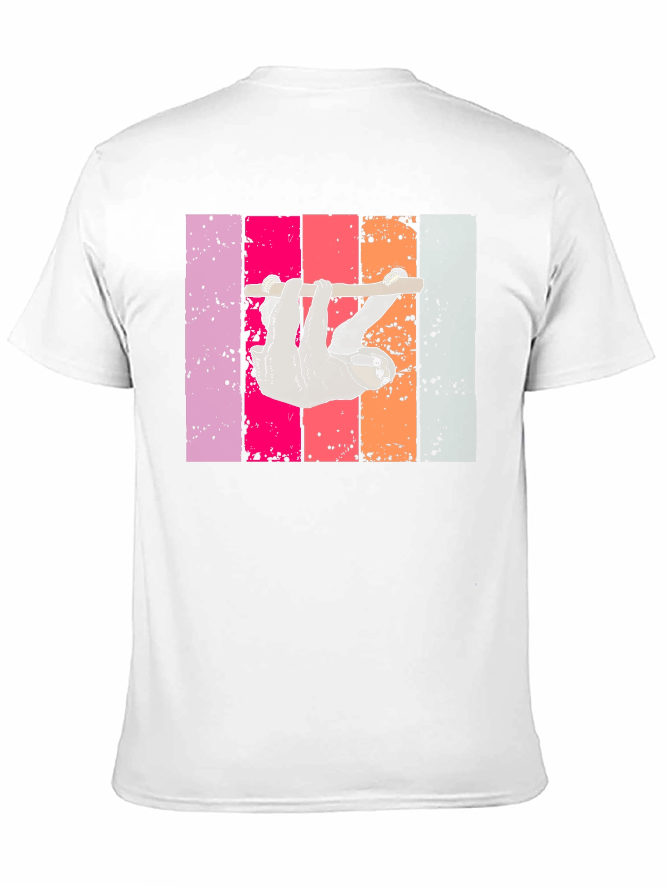 Sloth Retro Stripe Graphic T-Shirt