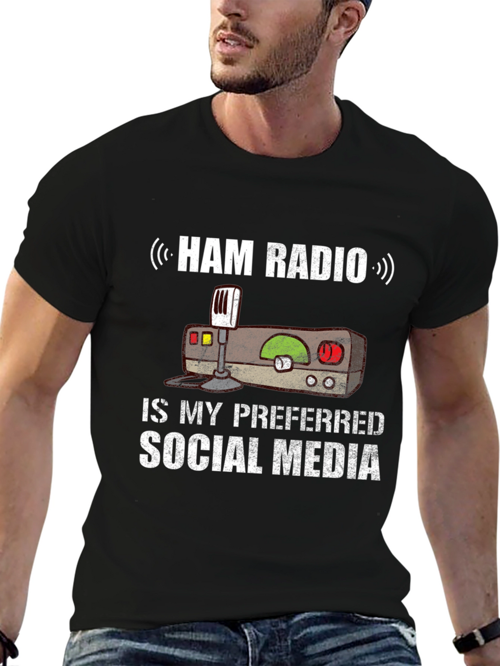 Ham Radio Social Media T-Shirt