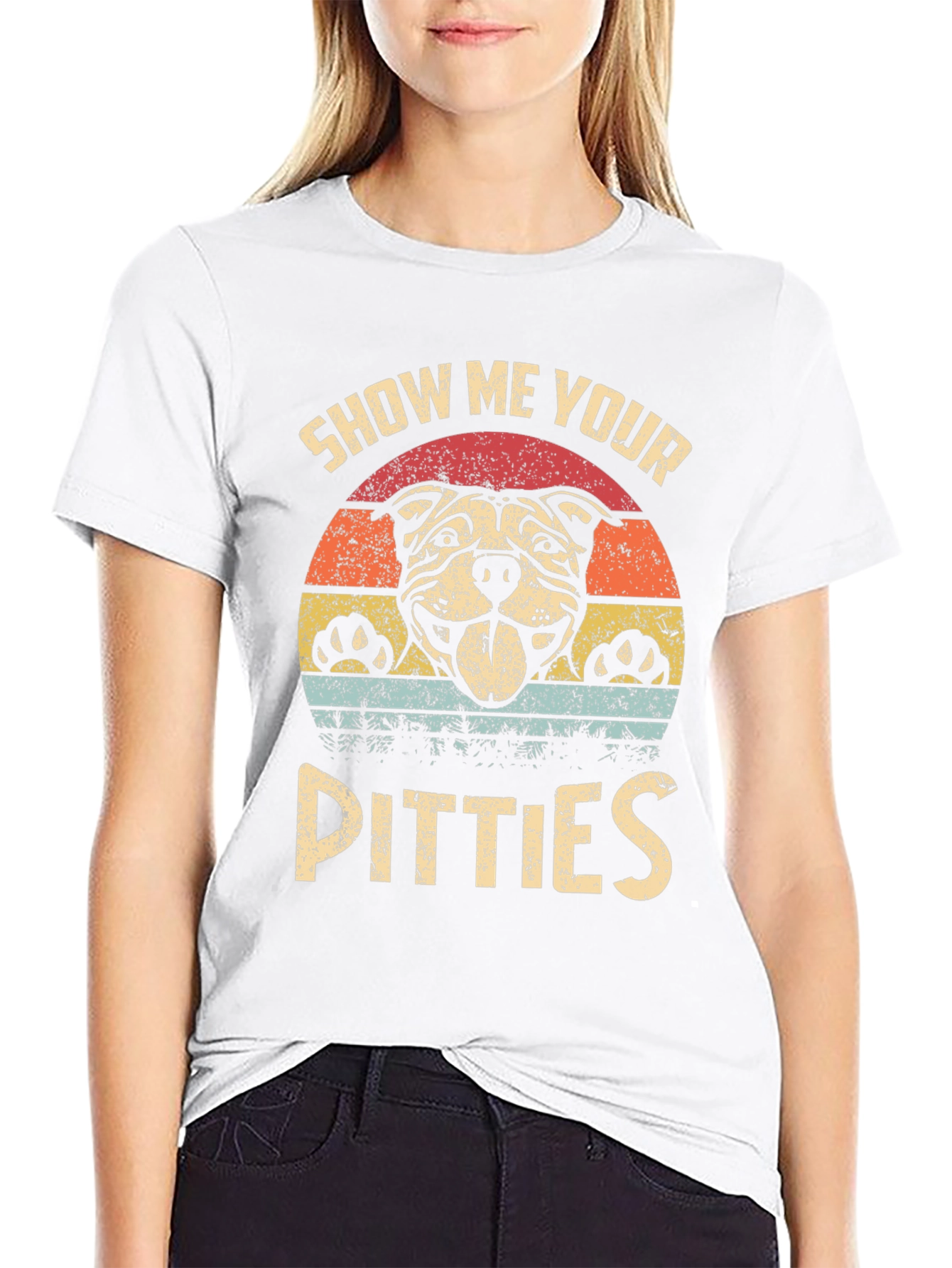 Show Me Your Pitties T-Shirt Funny Dog Lover Tee