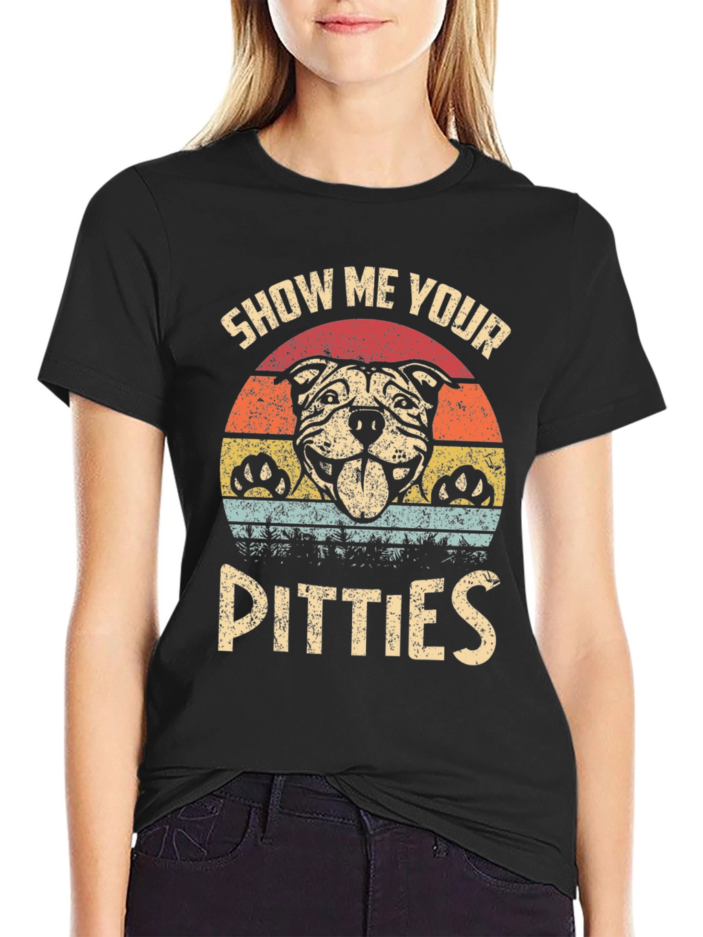 Show Me Your Pitties T-Shirt Funny Dog Lover Tee