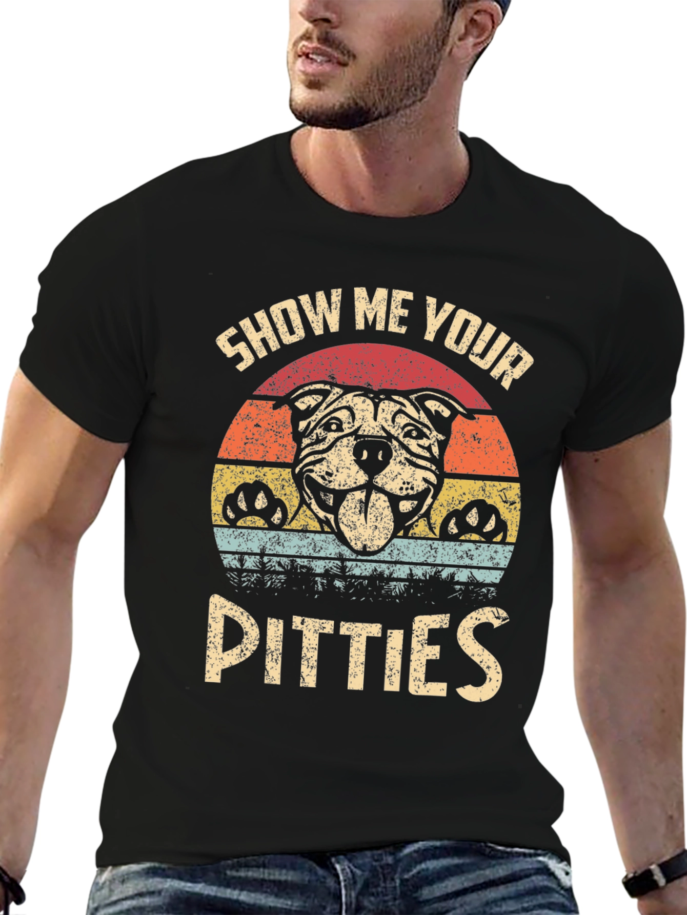 Show Me Your Pitties T-Shirt Funny Dog Lover Tee