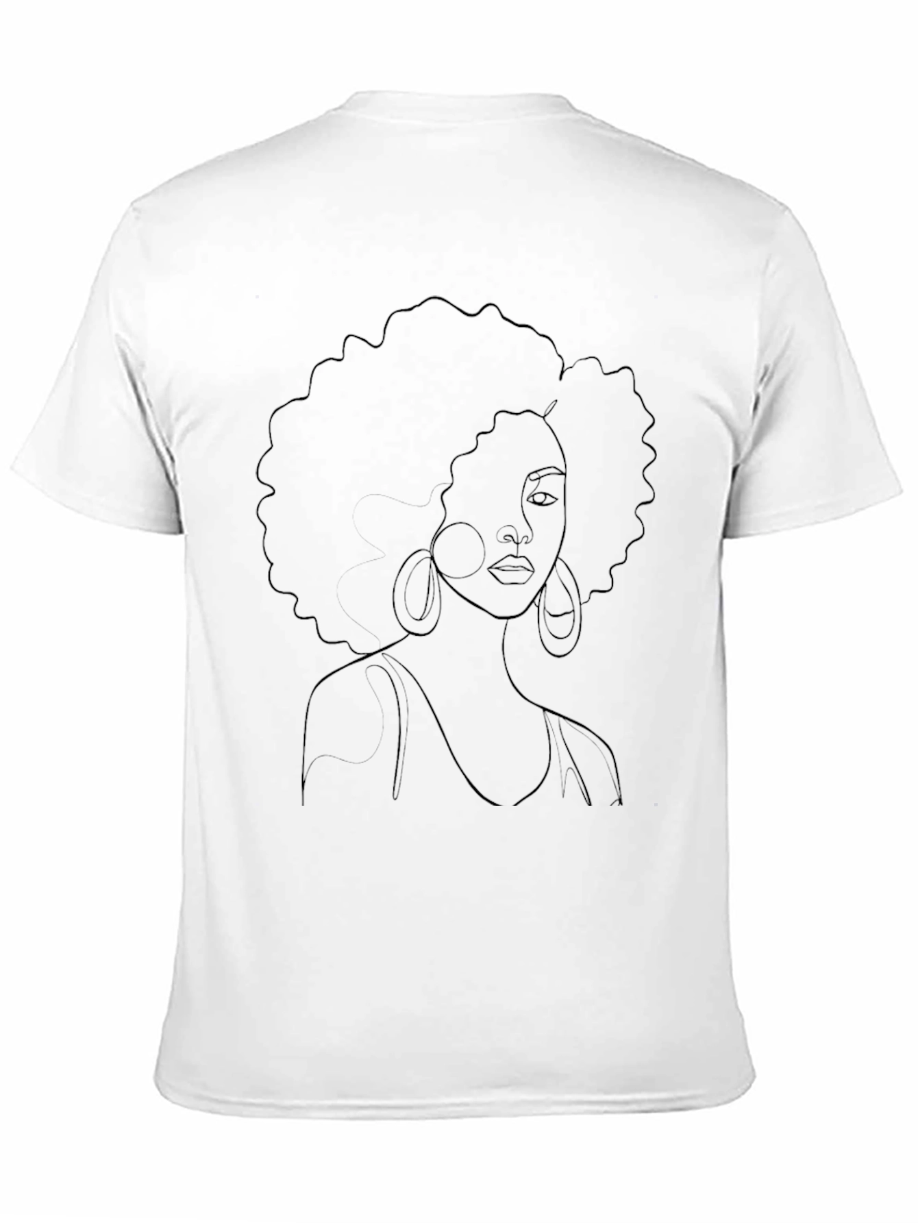 Afro Woman Graphic Black T-Shirt
