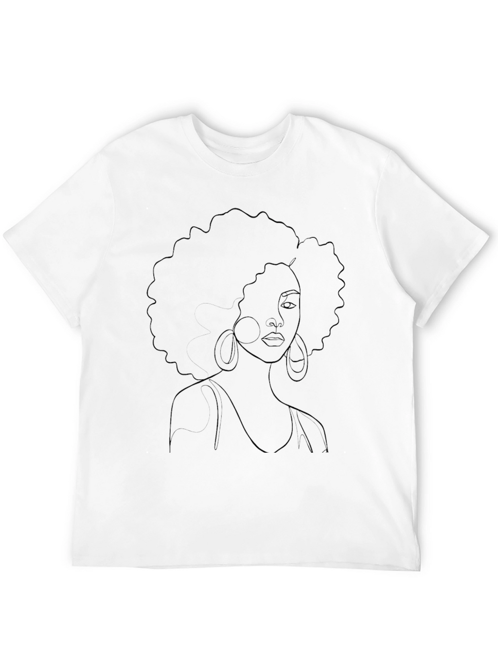 Afro Woman Graphic Black T-Shirt