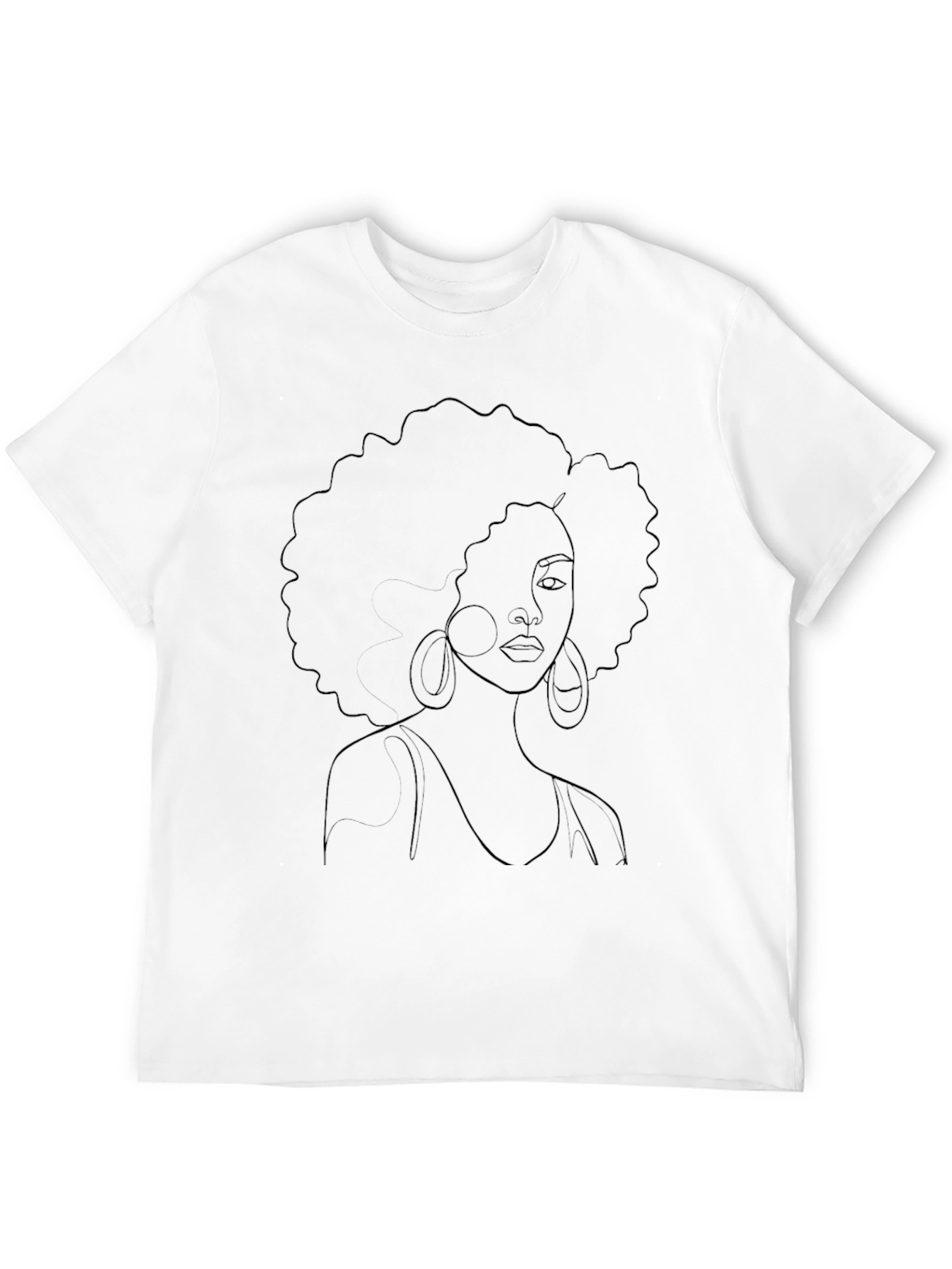Afro Woman Graphic Black T-Shirt