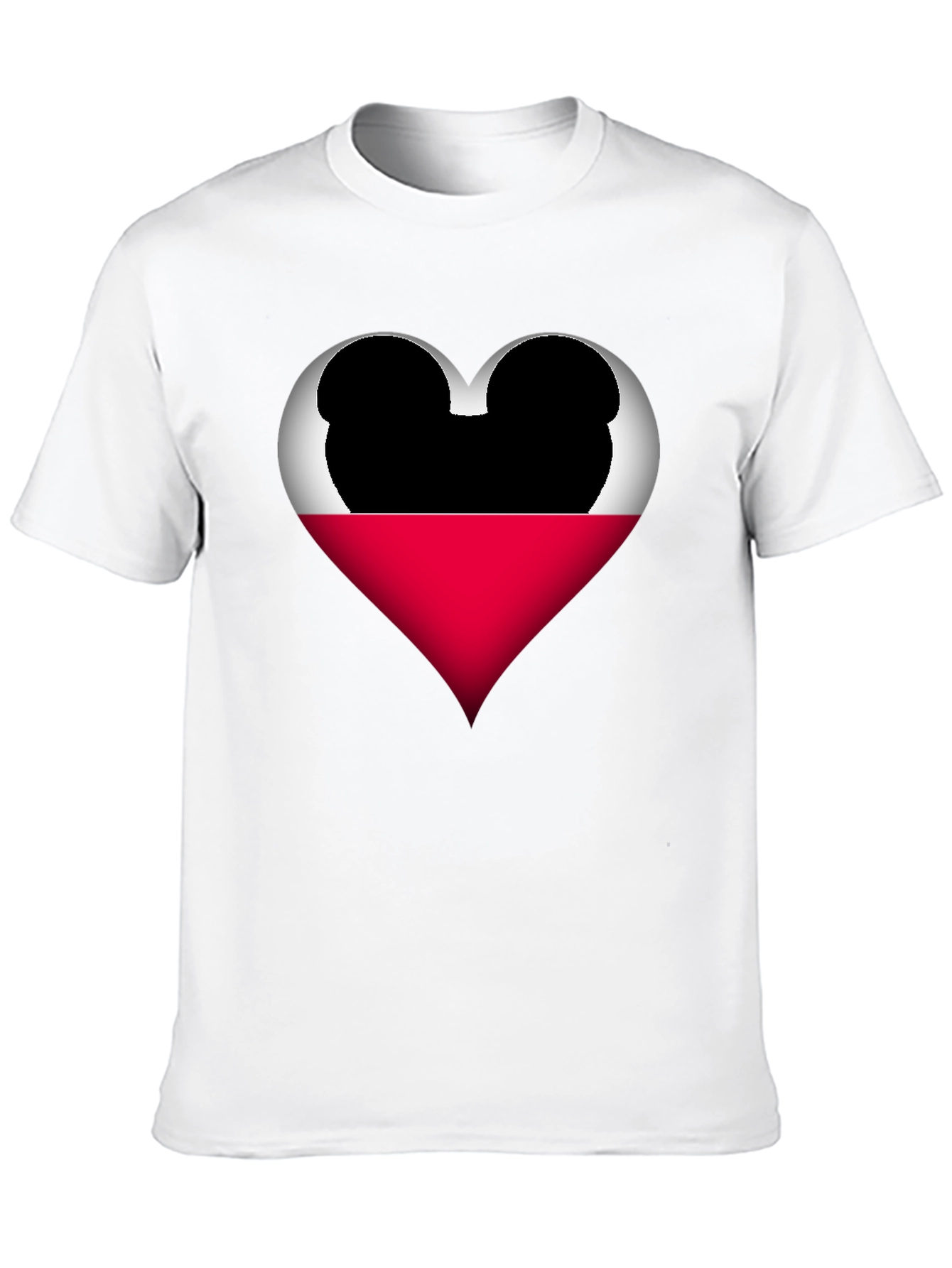Mickey Heart Graphic Tee - Love Disney Style Shirt