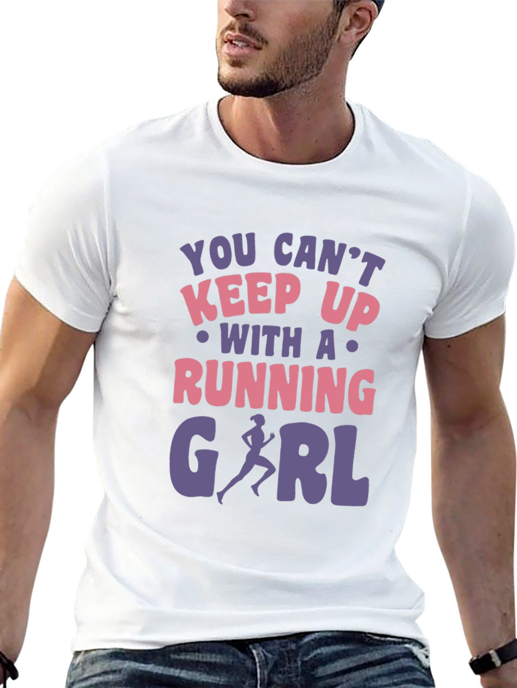 Running Girl Graphic Tee - You Cant Keep Up!