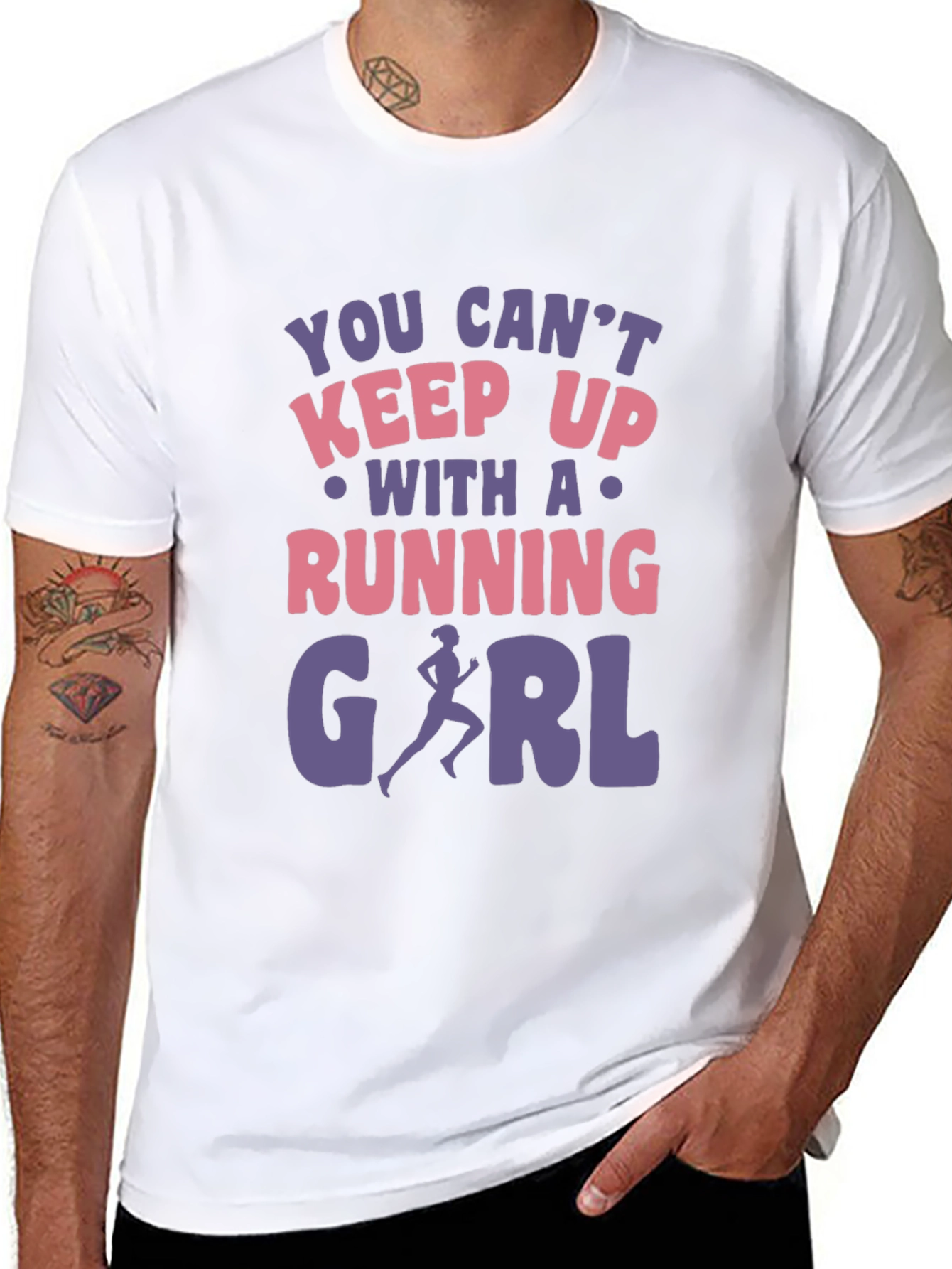 Running Girl Graphic Tee - You Cant Keep Up!