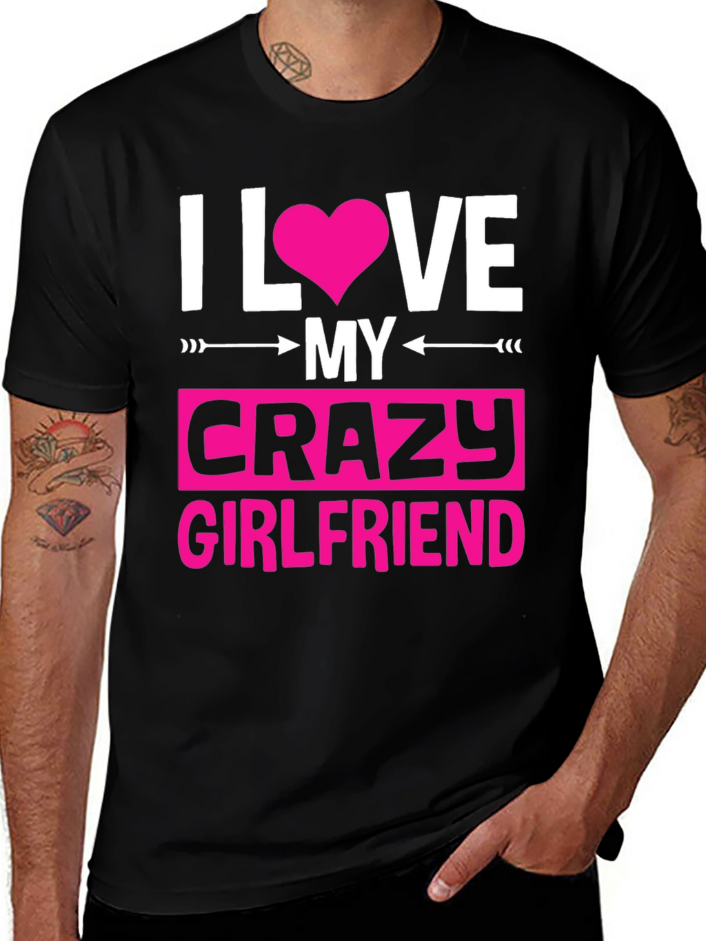 I Love My Crazy Girlfriend Graphic Tee