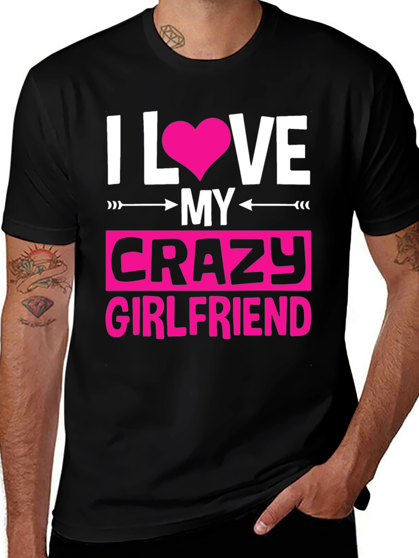 I Love My Crazy Girlfriend Graphic Tee
